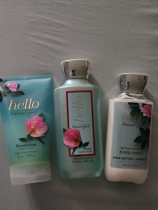 Bath & Body Works Other - Bath & Body Works Hello Beautiful Bath Set -3 Piece Set